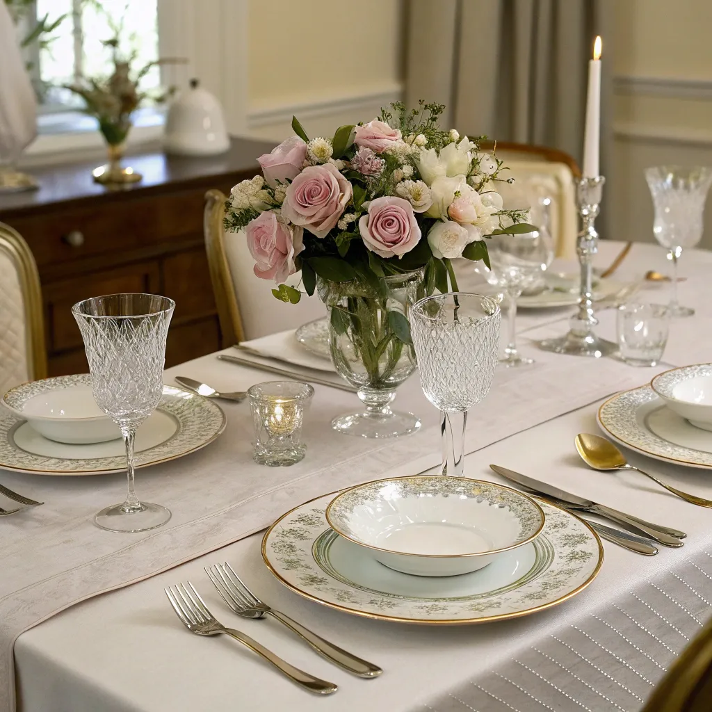 Exquisite dining table setting